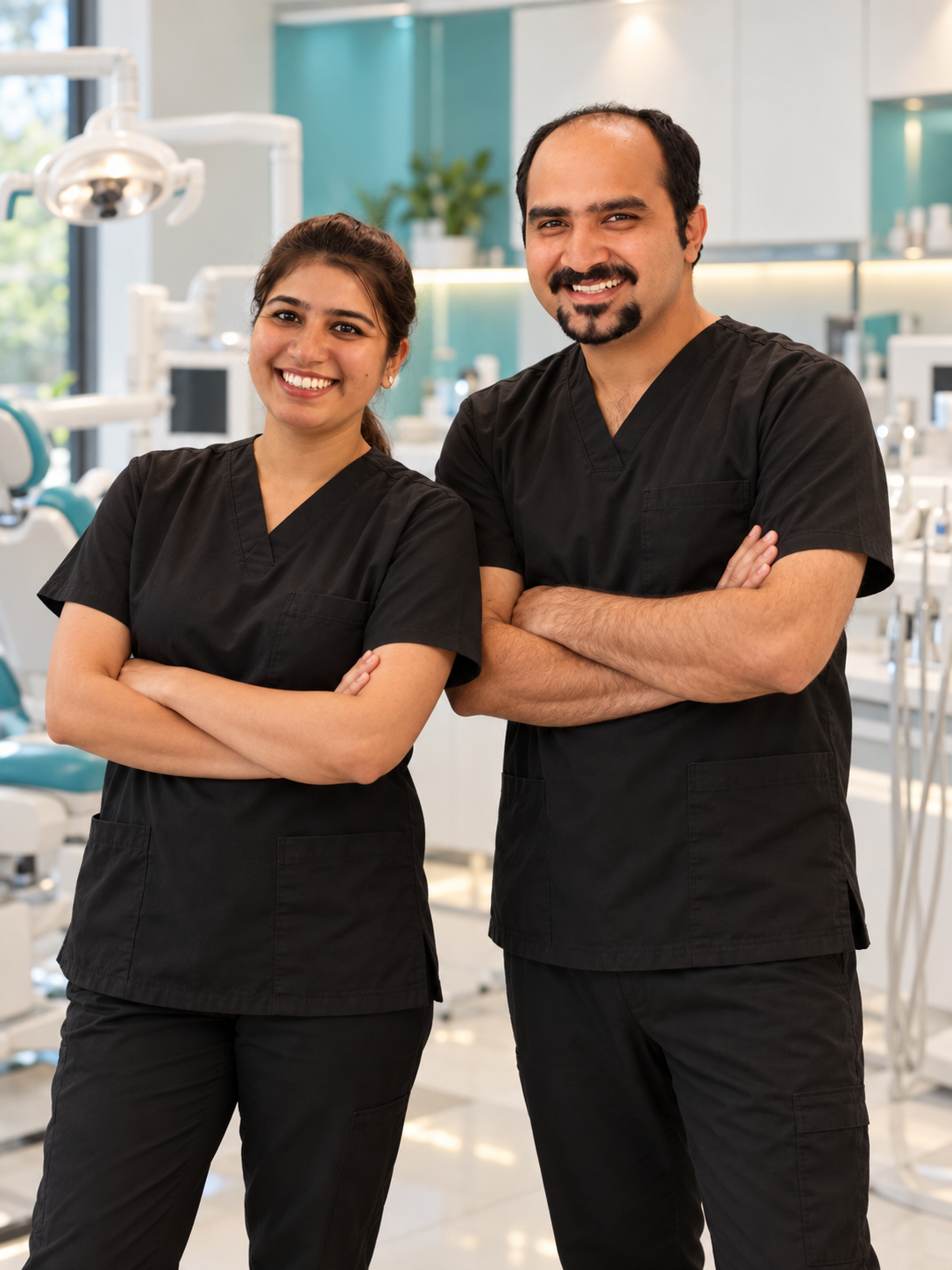 Dr. Prashant Mall and Dr. Ishita Grover Mall at Blissful Smiles Dental